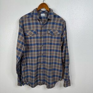 Columbia Plaid Flannel Button Down‎ Shirt Size Small